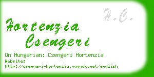 hortenzia csengeri business card